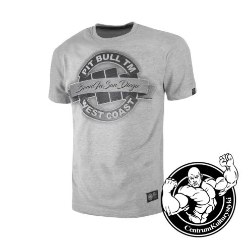 Koszulka Męska BANNER Grey Melange - Pit Bull West Coast